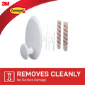 Command White Adhesive Clothes Hanger - 1 Pack - Plastic - Damage-Free - SuperSaverAU - view 5