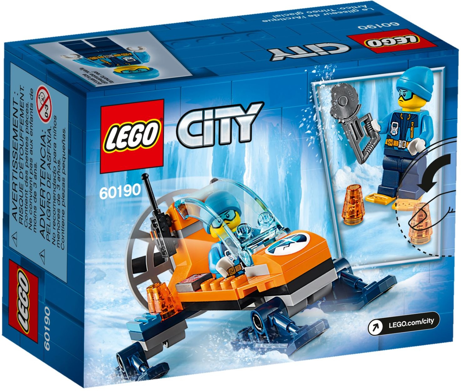LEGO 60190 Arctic Ice Glider - Arctic Explorer Set with Minifigure - SuperSaverAU - view 2