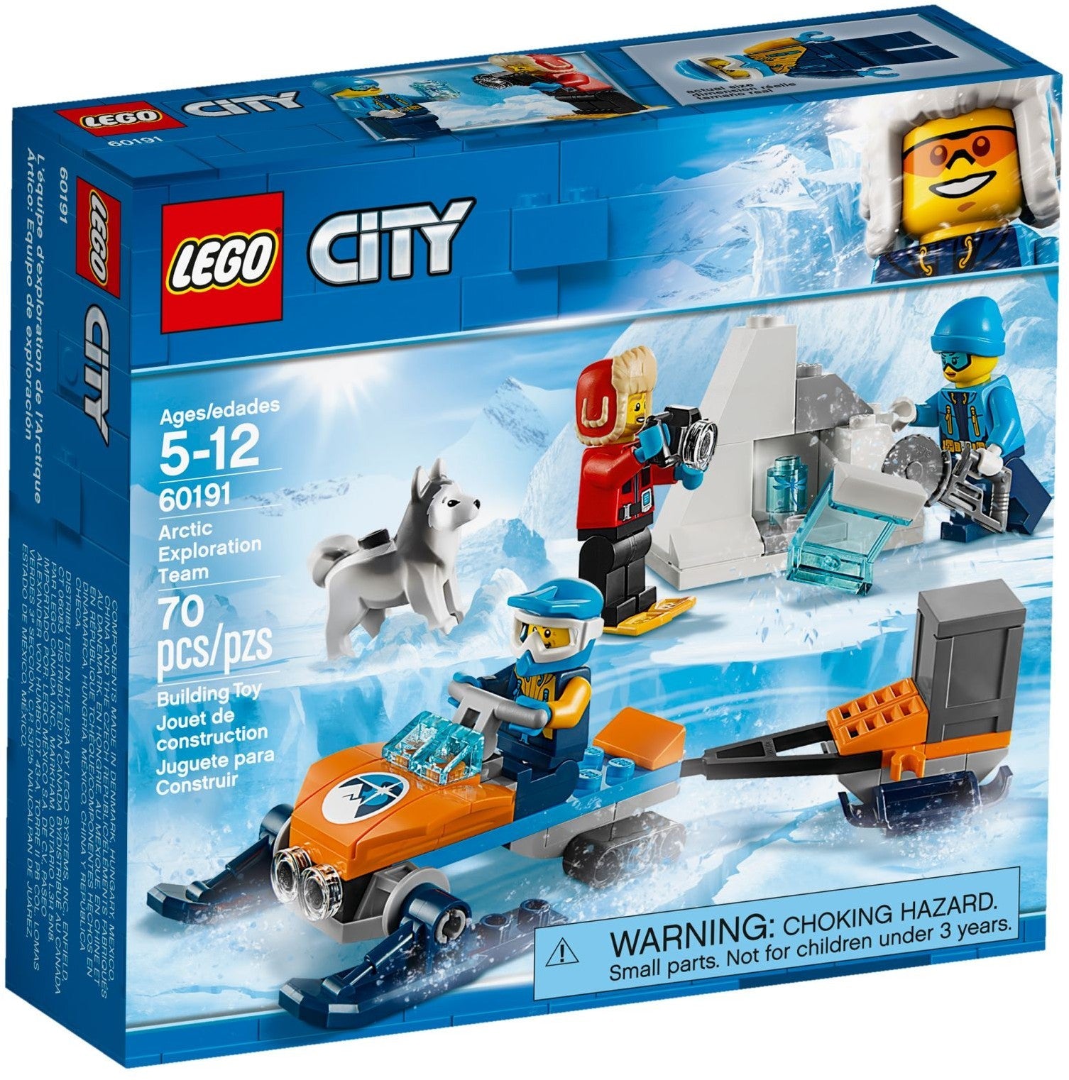 LEGO 60191 Arctic Exploration Team Snowmobile Set with Minifigures - SuperSaverAU - view 1