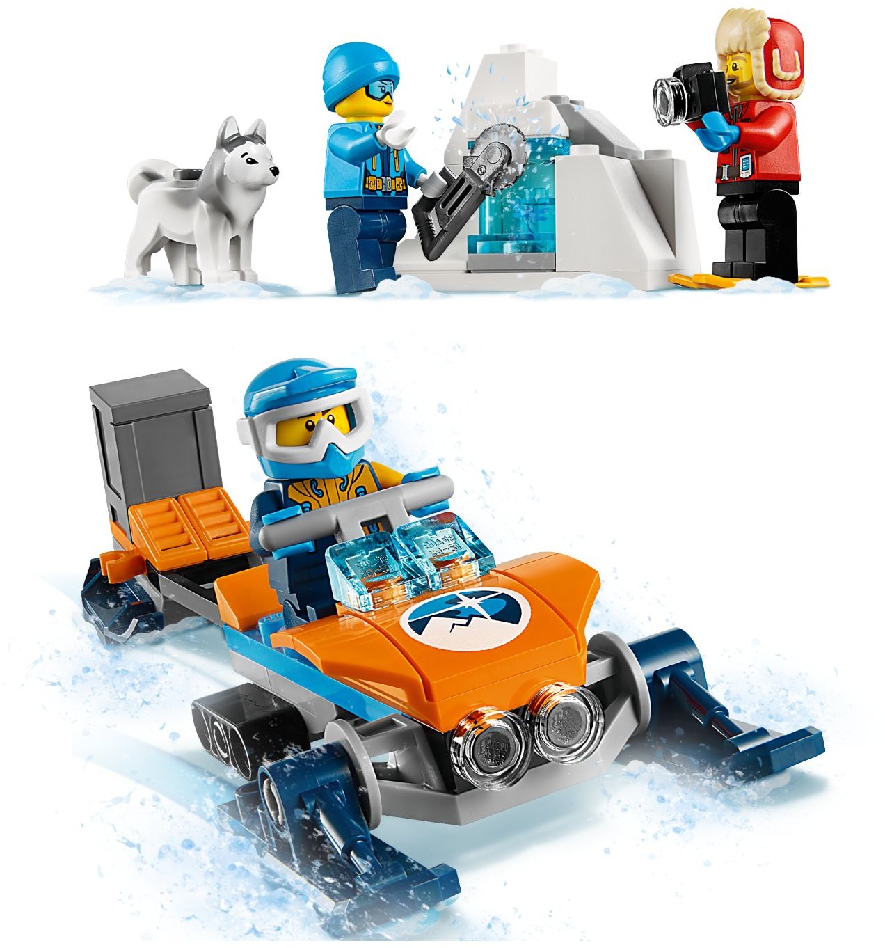 LEGO 60191 Arctic Exploration Team Snowmobile Set with Minifigures