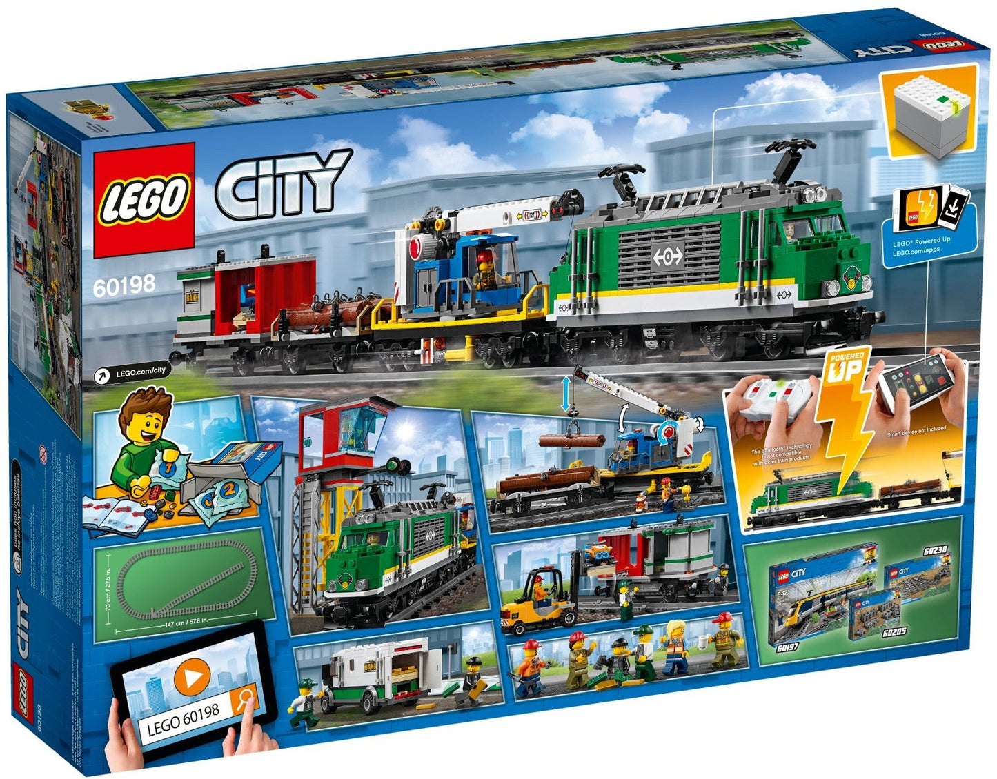 LEGO City 60198 Cargo Train Set Battery Powered Engine- Auzzi Store