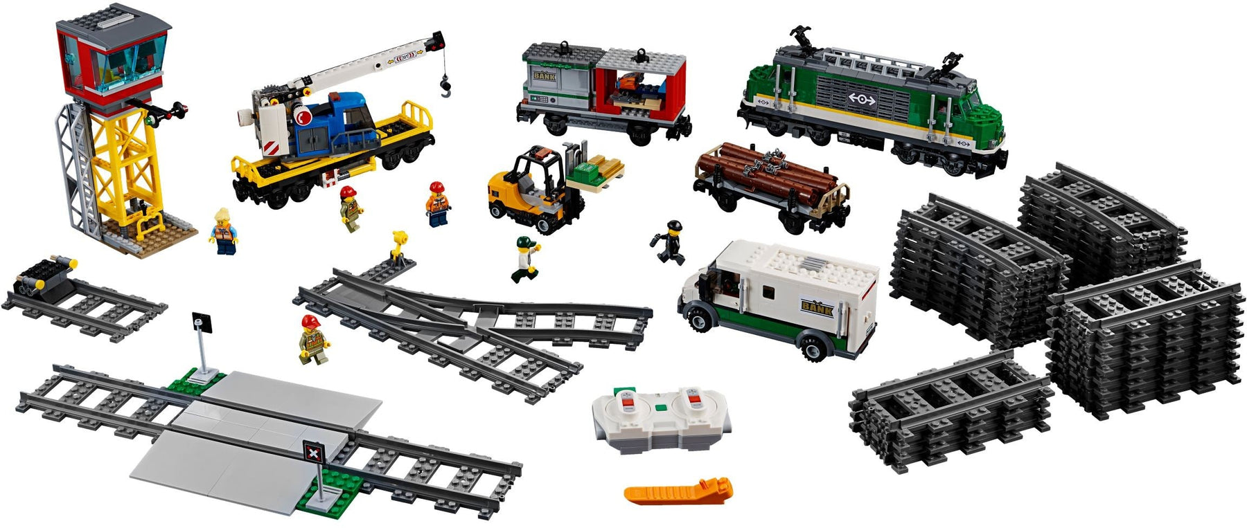LEGO City 60198 Cargo Train Set Battery Powered Engine- Auzzi Store