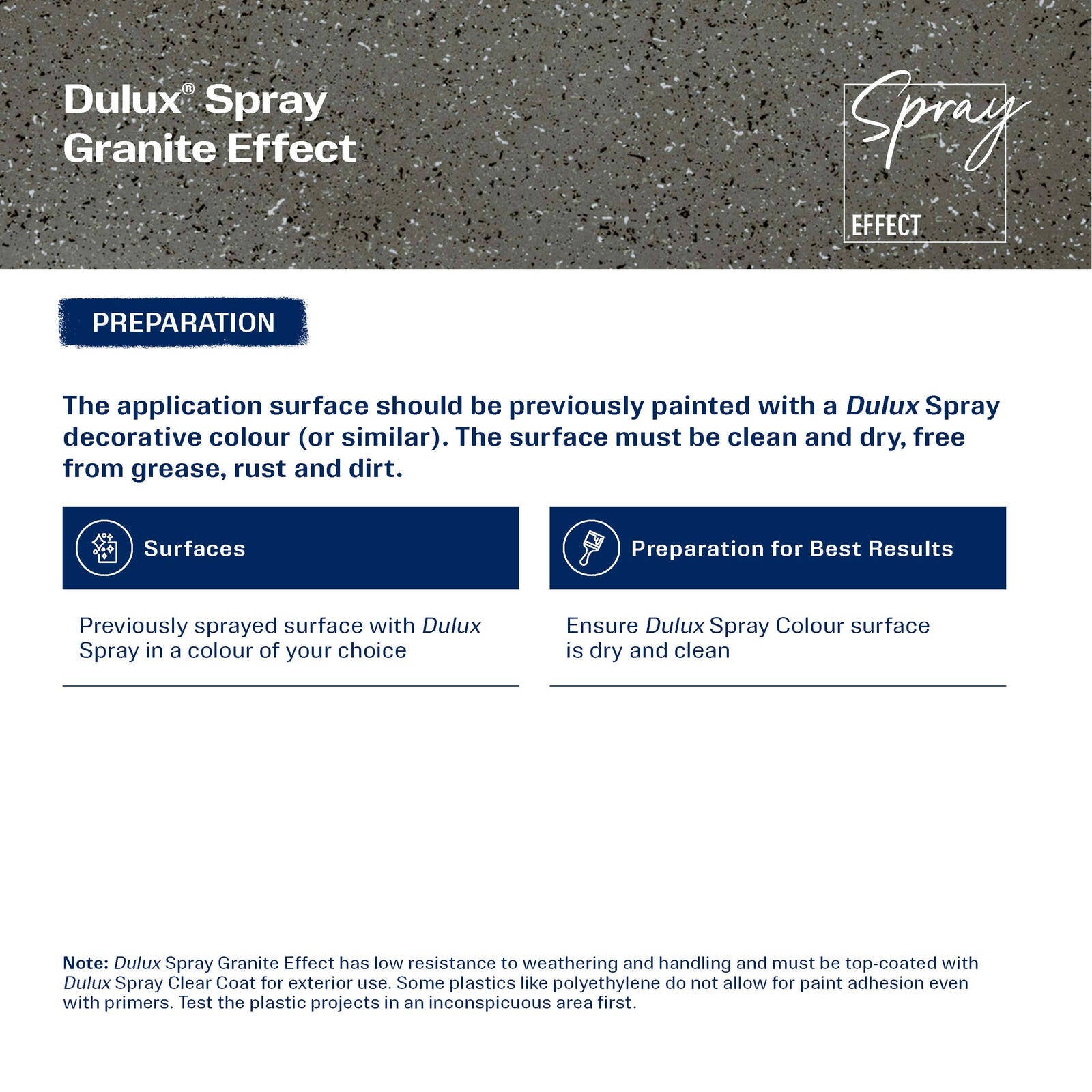 Dulux 300g Grey Granite Effects Spray Paint