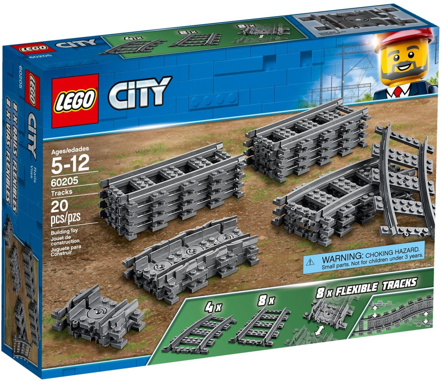 LEGO City Tracks 60205 Building Kit- Auzzi Store
