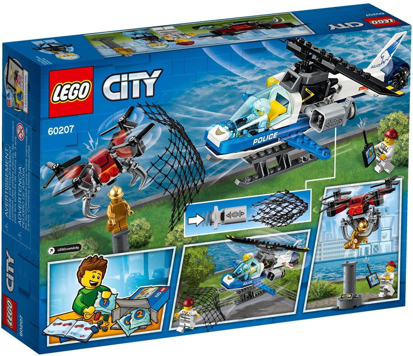 LEGO 60207 Sky Police Drone Chase Helicopter Playset