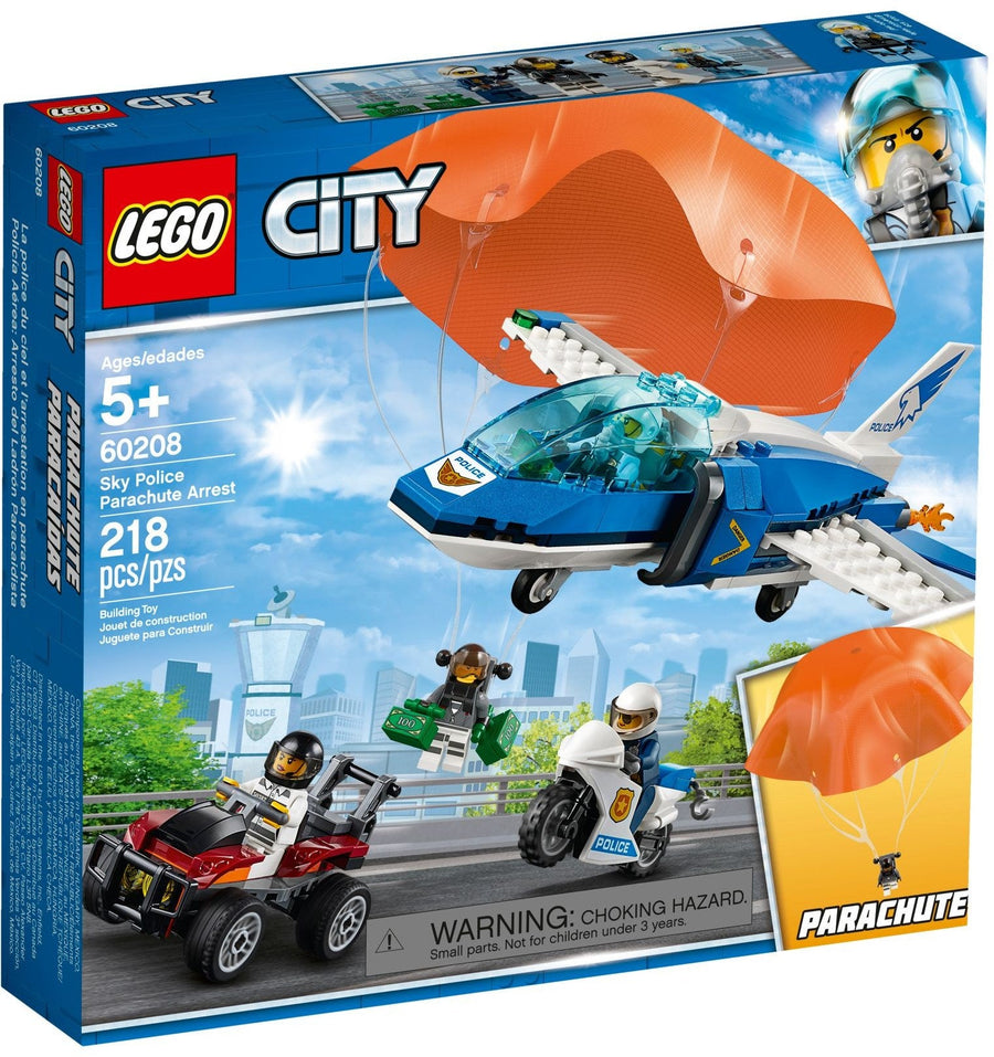 LEGO 60208 Sky Police Parachute Arrest Set - SuperSaverAU - view 1