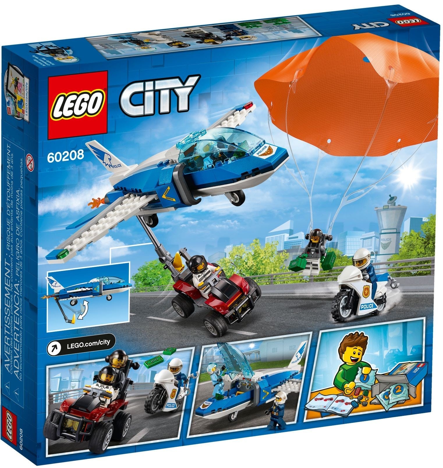 LEGO 60208 Sky Police Parachute Arrest Set - SuperSaverAU - view 4