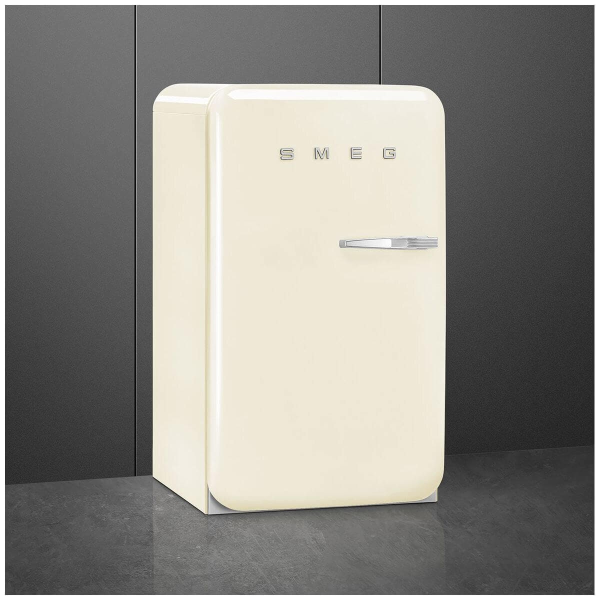 Smeg 50s Retro Style Happy 135L bar fridge - left hinge, cream, 6 star energy rating - FAB10HLCR6