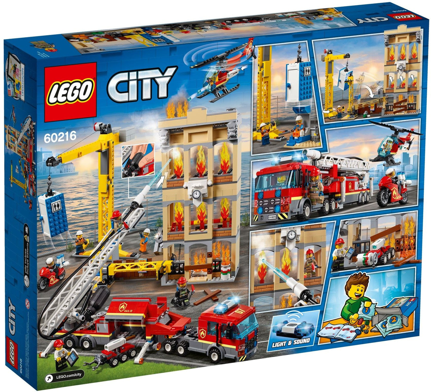 LEGO 60216 Downtown Fire Brigade Rescue Helicopter Building Set