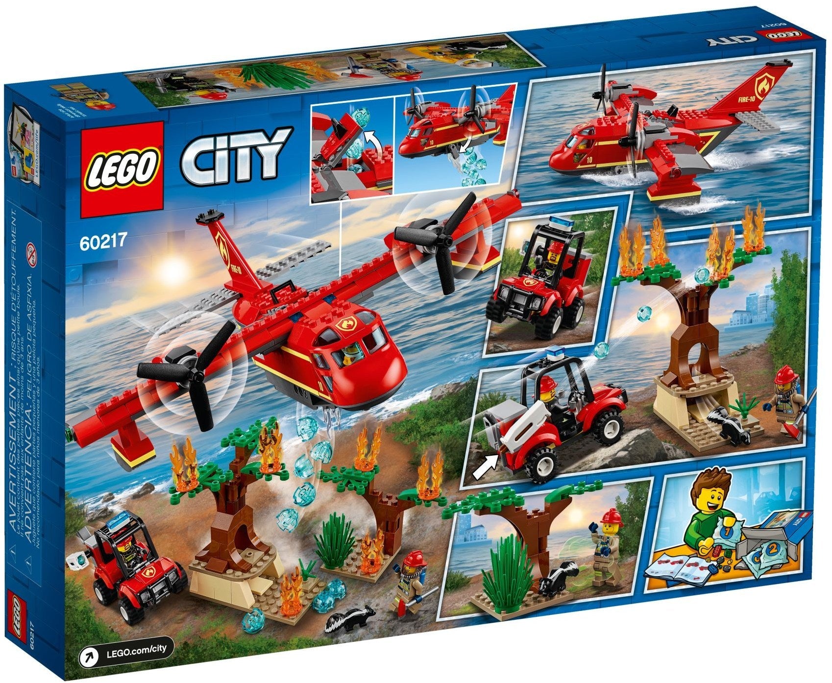 LEGO 60217 Fire Plane Rescue Set with Fire Buggy & Skunk - SuperSaverAU - view 4