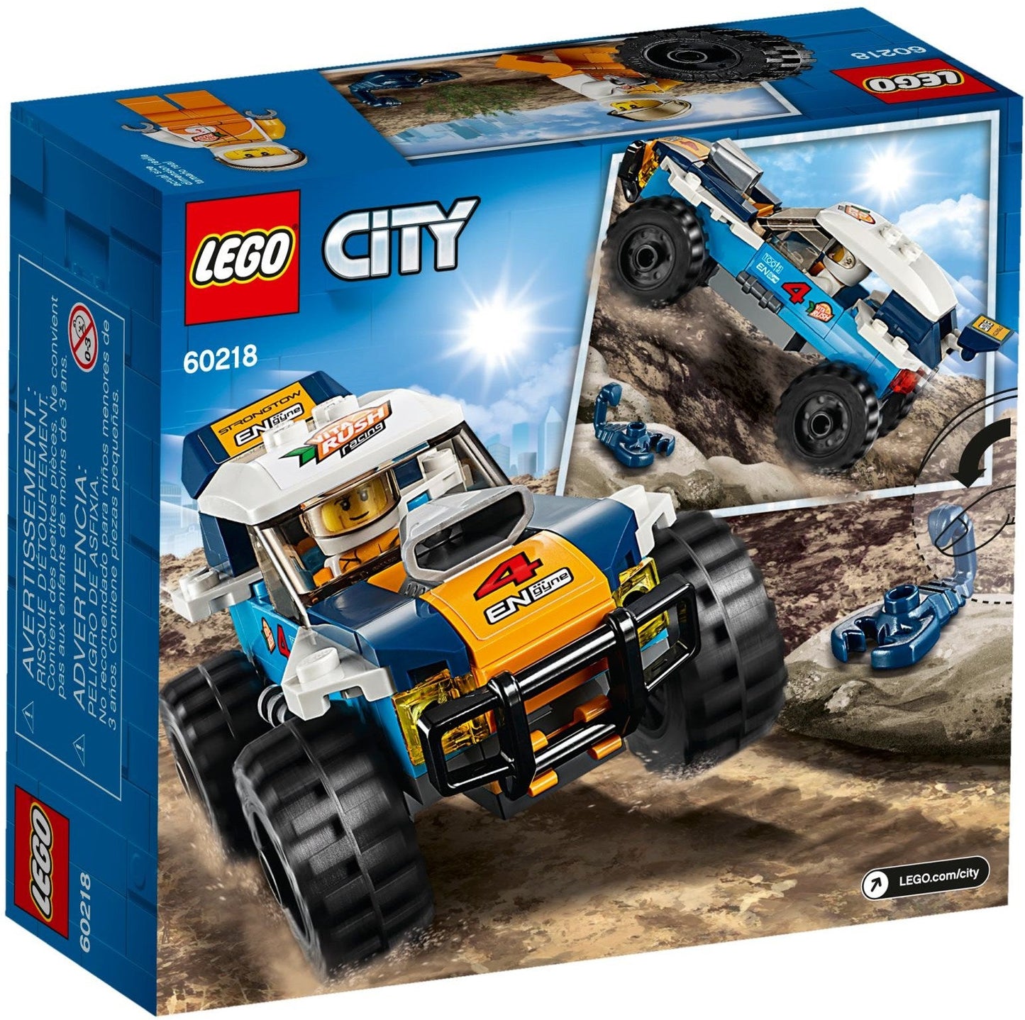 LEGO 60218 Desert Rally Racer Car Toy with Minifigure