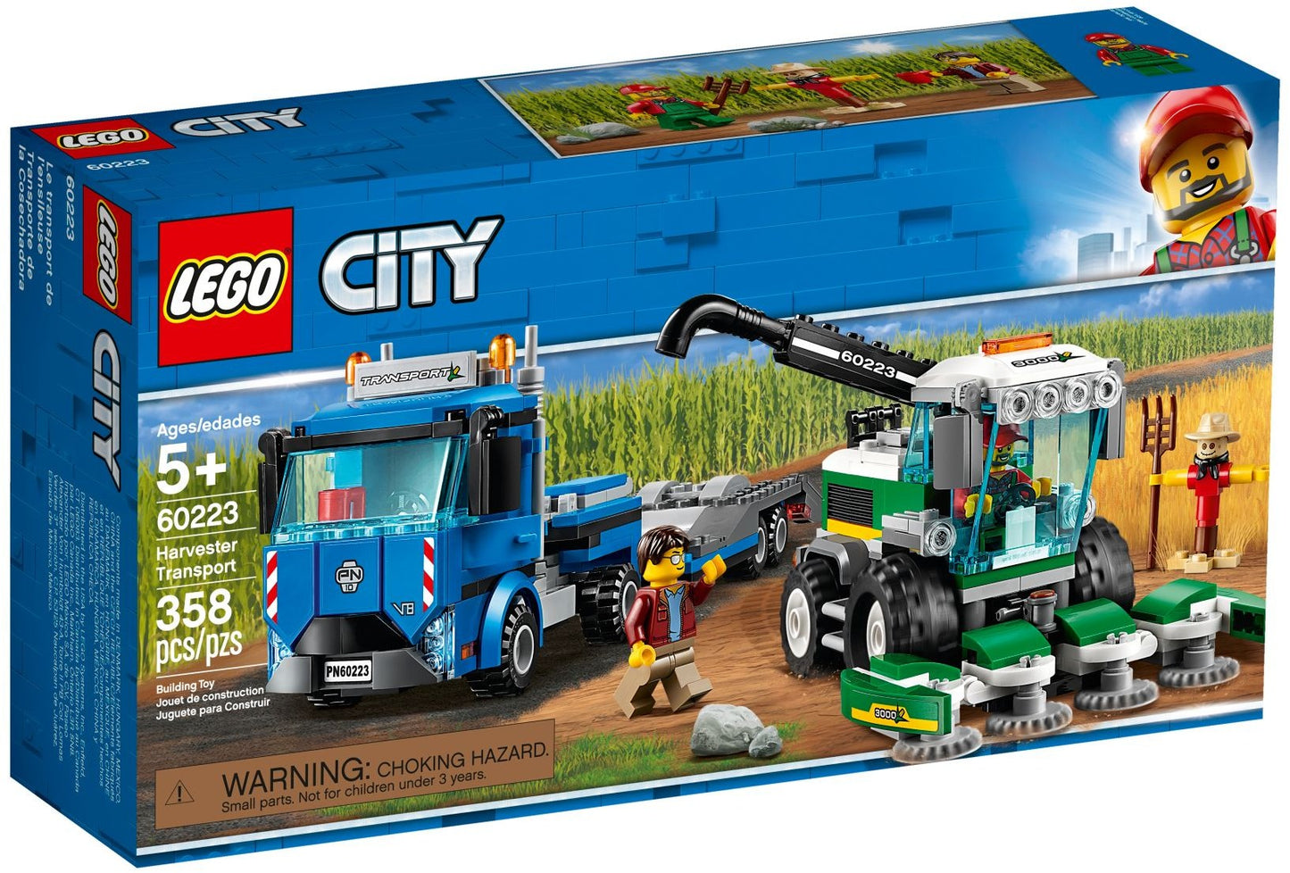 LEGO 60223 Harvester Transport: Farm Truck & Combine Toy