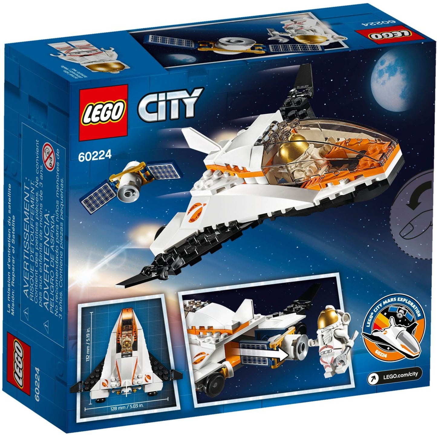 LEGO 60224 Satellite Service Mission Space Shuttle Toy