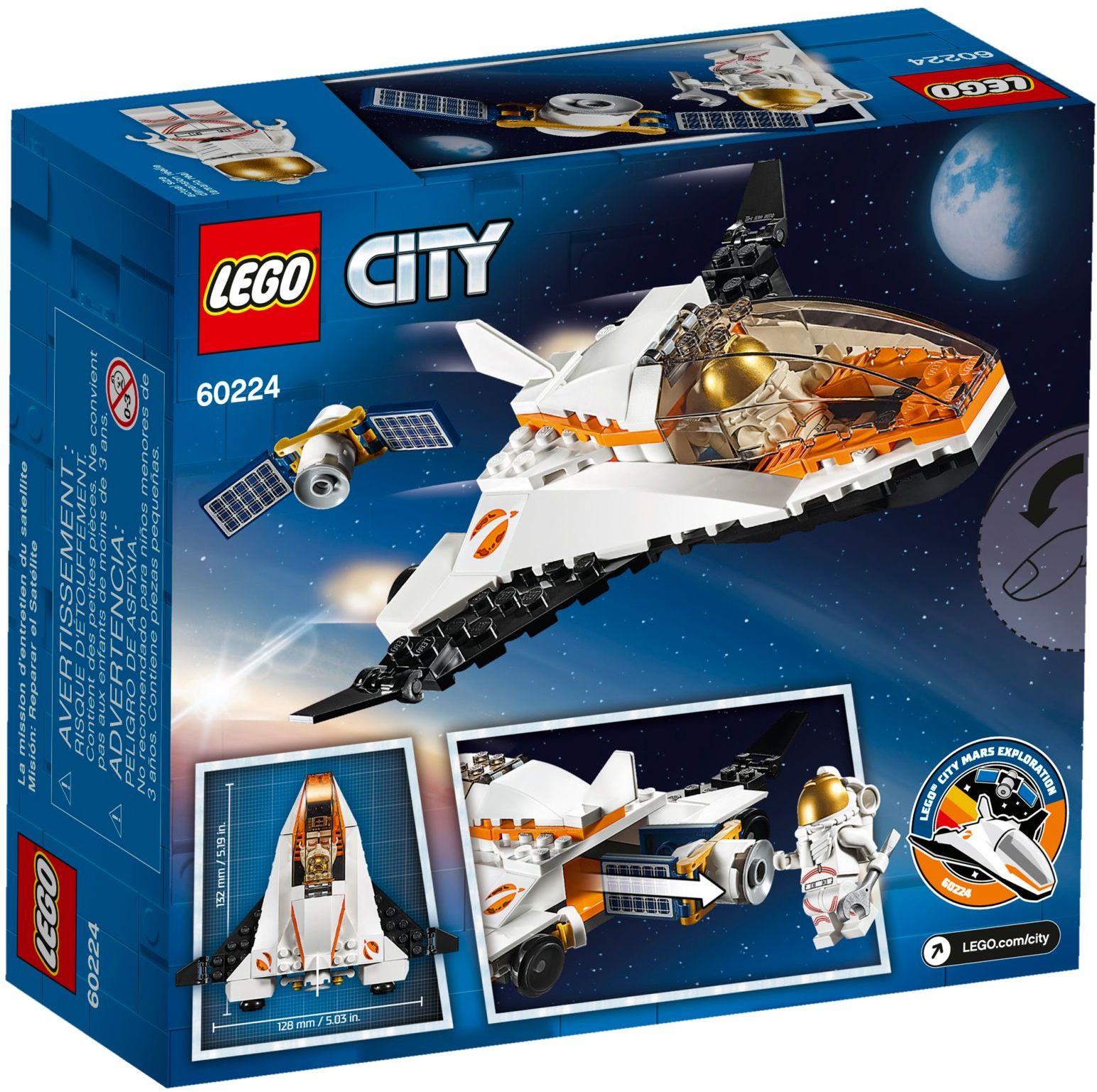 LEGO 60224 Satellite Service Mission Space Shuttle Toy - SuperSaverAU - view 4