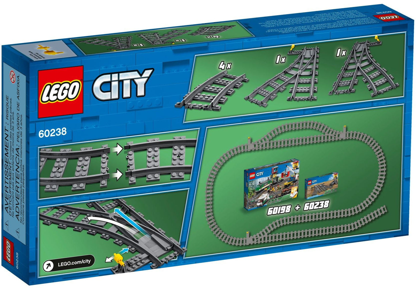 LEGO 60238 City Train Switch Tracks- Auzzi Store