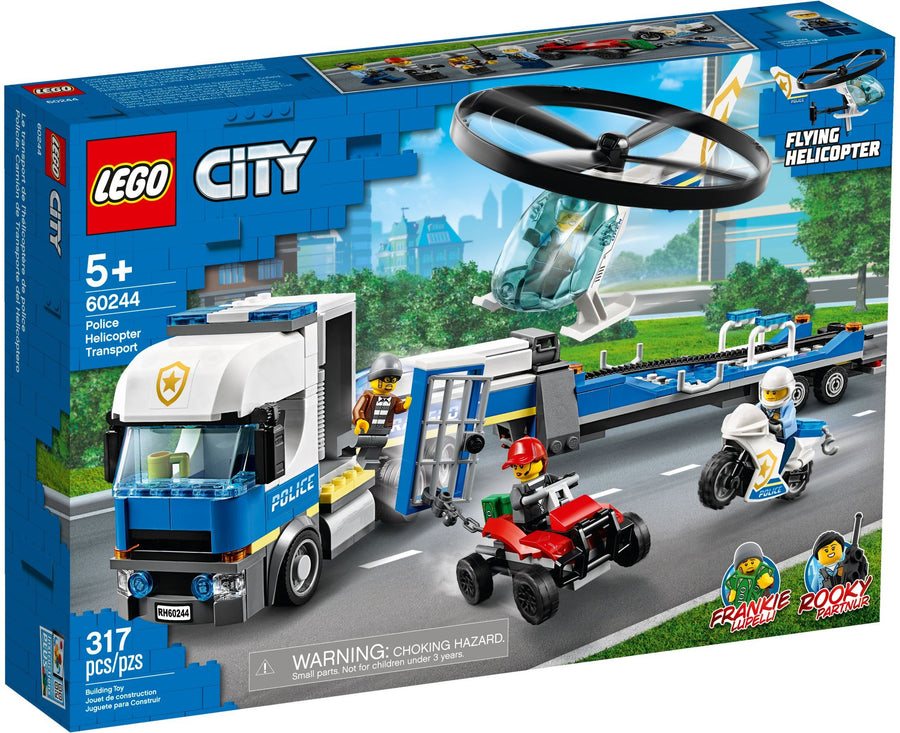 LEGO 60244 Police Helicopter Transport Truck & ATV Playset - SuperSaverAU - view 1