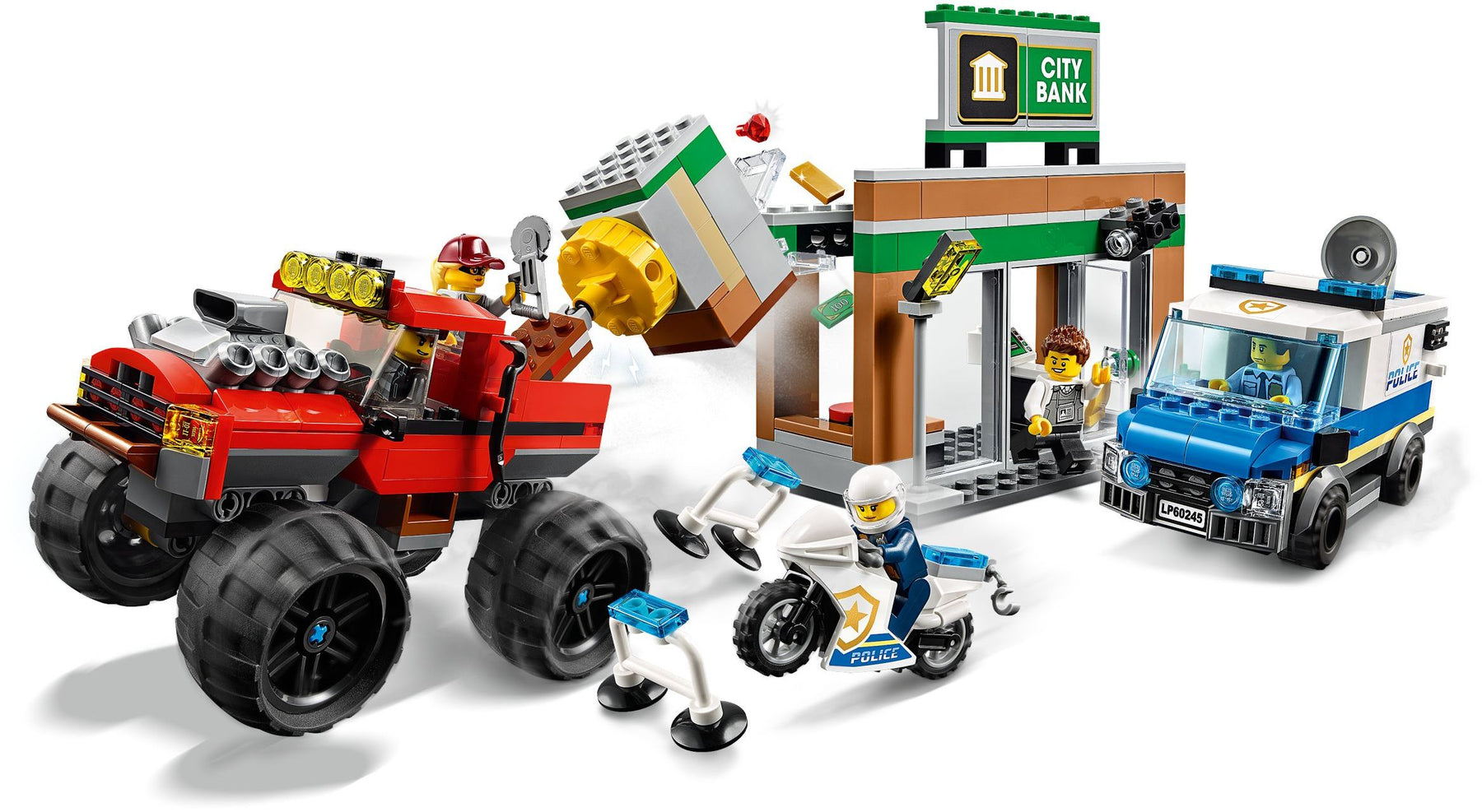 LEGO 60245 Police Monster Truck Heist: Bank Robbery! - SuperSaverAU - view 2