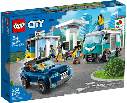 LEGO 60257 City Service Station: Gas & Electric Car Wash Fun