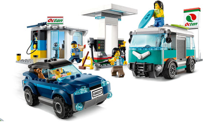 LEGO 60257 City Service Station: Gas & Electric Car Wash Fun