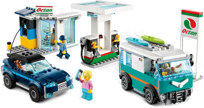 LEGO 60257 City Service Station: Gas & Electric Car Wash Fun
