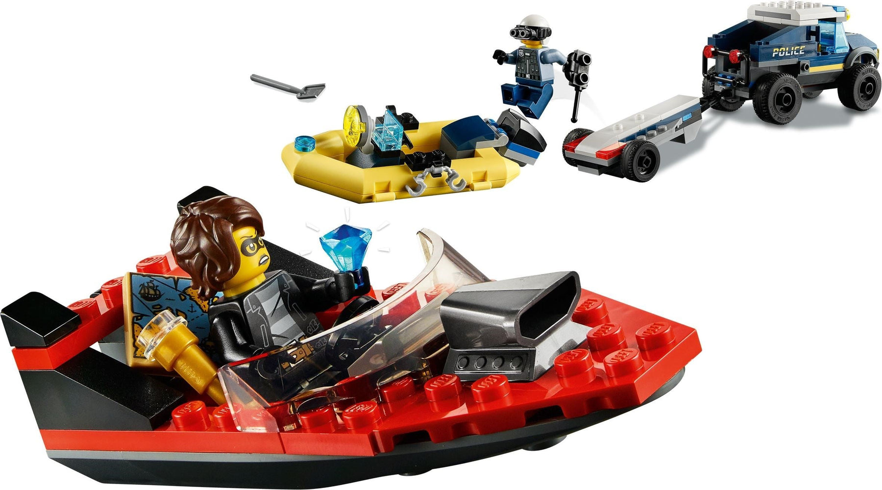 LEGO 60272 Police Boat Transport: Duke DeTain vs. Clara the Criminal - SuperSaverAU - view 5