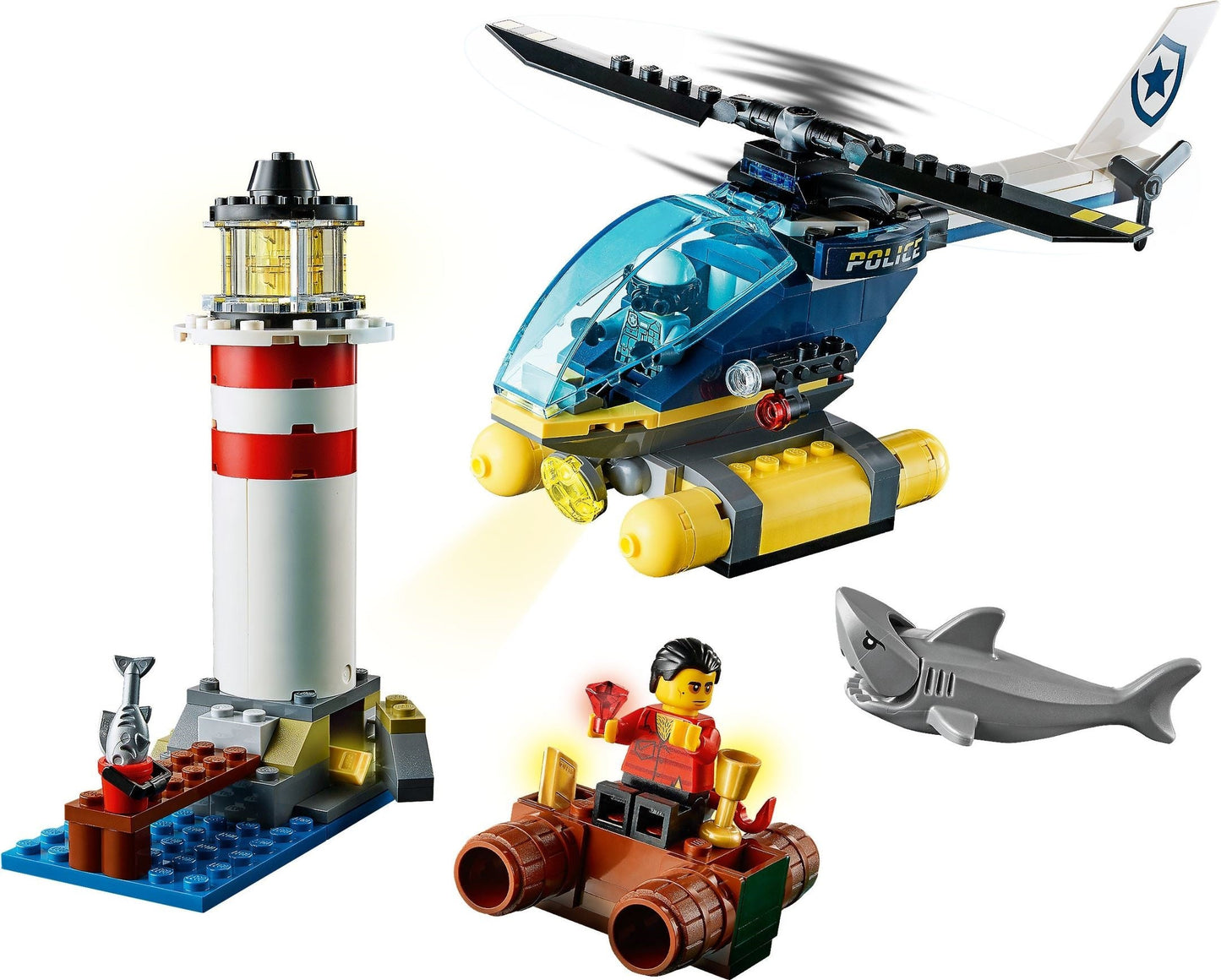 LEGO 60274 Police Lighthouse Capture: Helicopter & Crook Chase