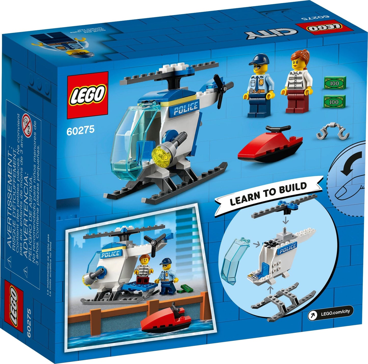 LEGO 60275 Police Helicopter Chase 4+ Building Toy Set