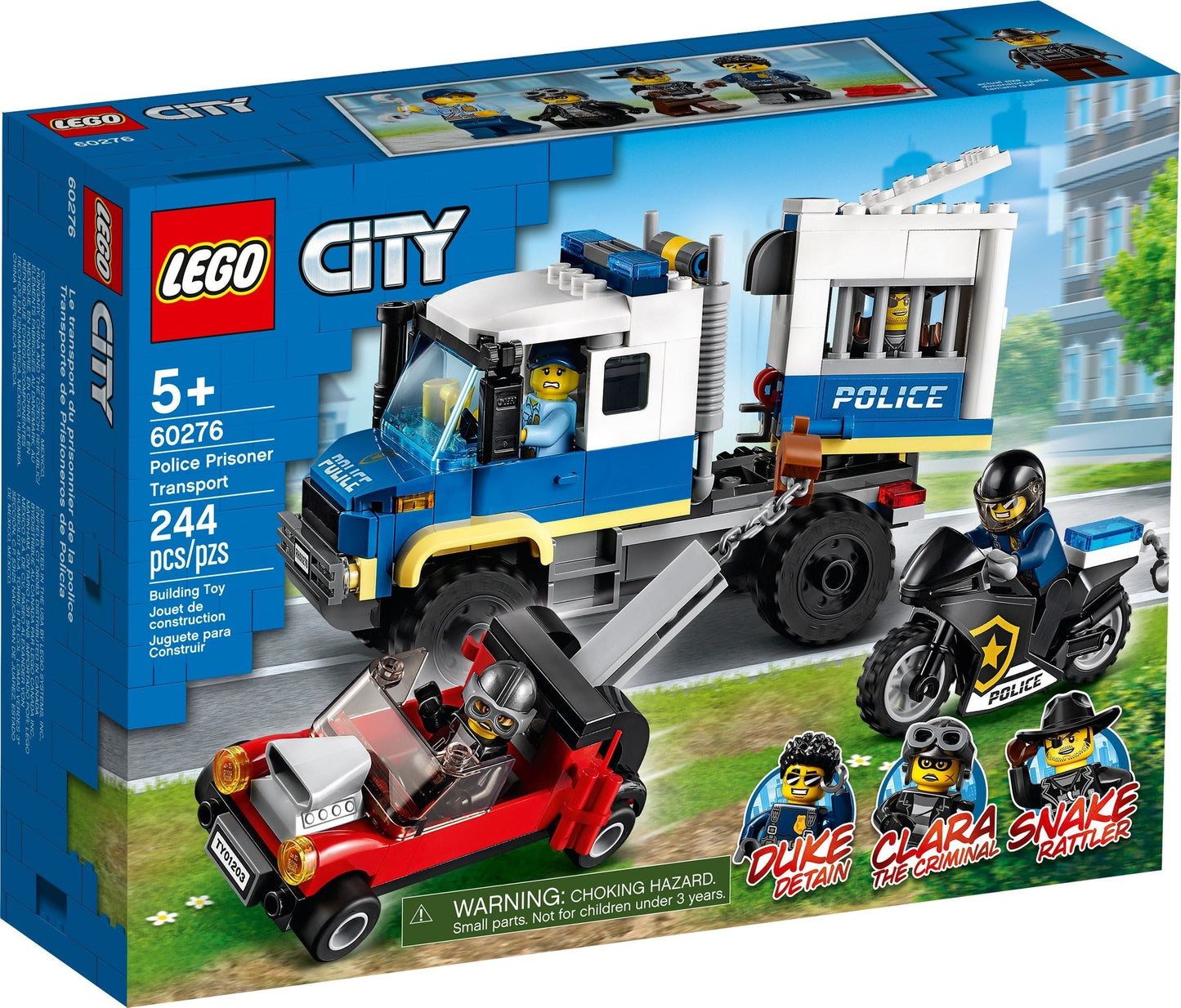 LEGO 60276 Police Prisoner Transport Truck - City Police Chase Toy