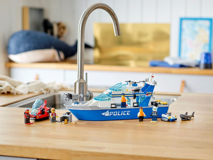 LEGO 60277 Police Patrol Boat: Floating Toy with TV Characters