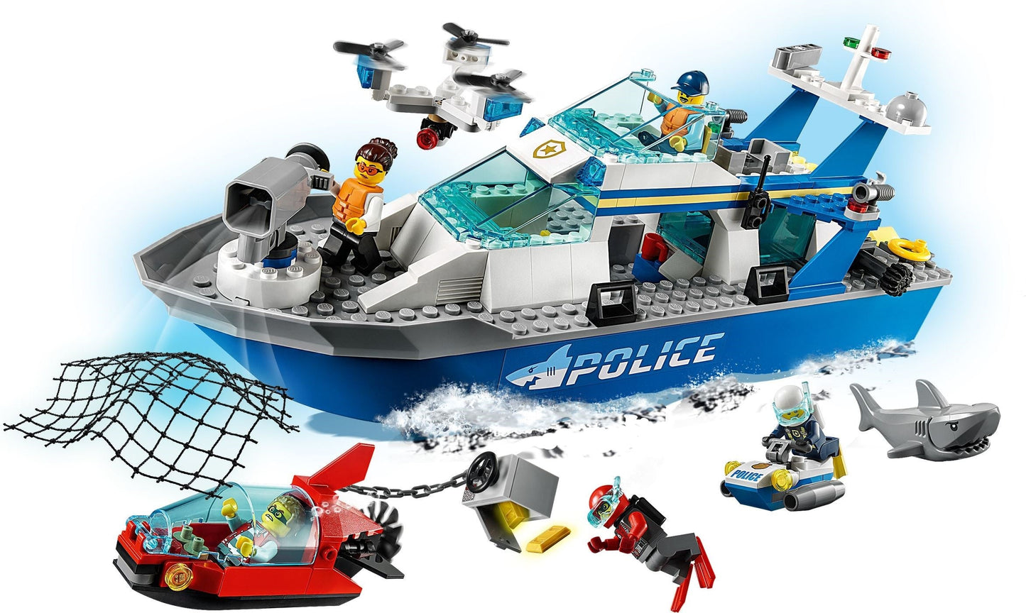 LEGO 60277 Police Patrol Boat: Floating Toy with TV Characters
