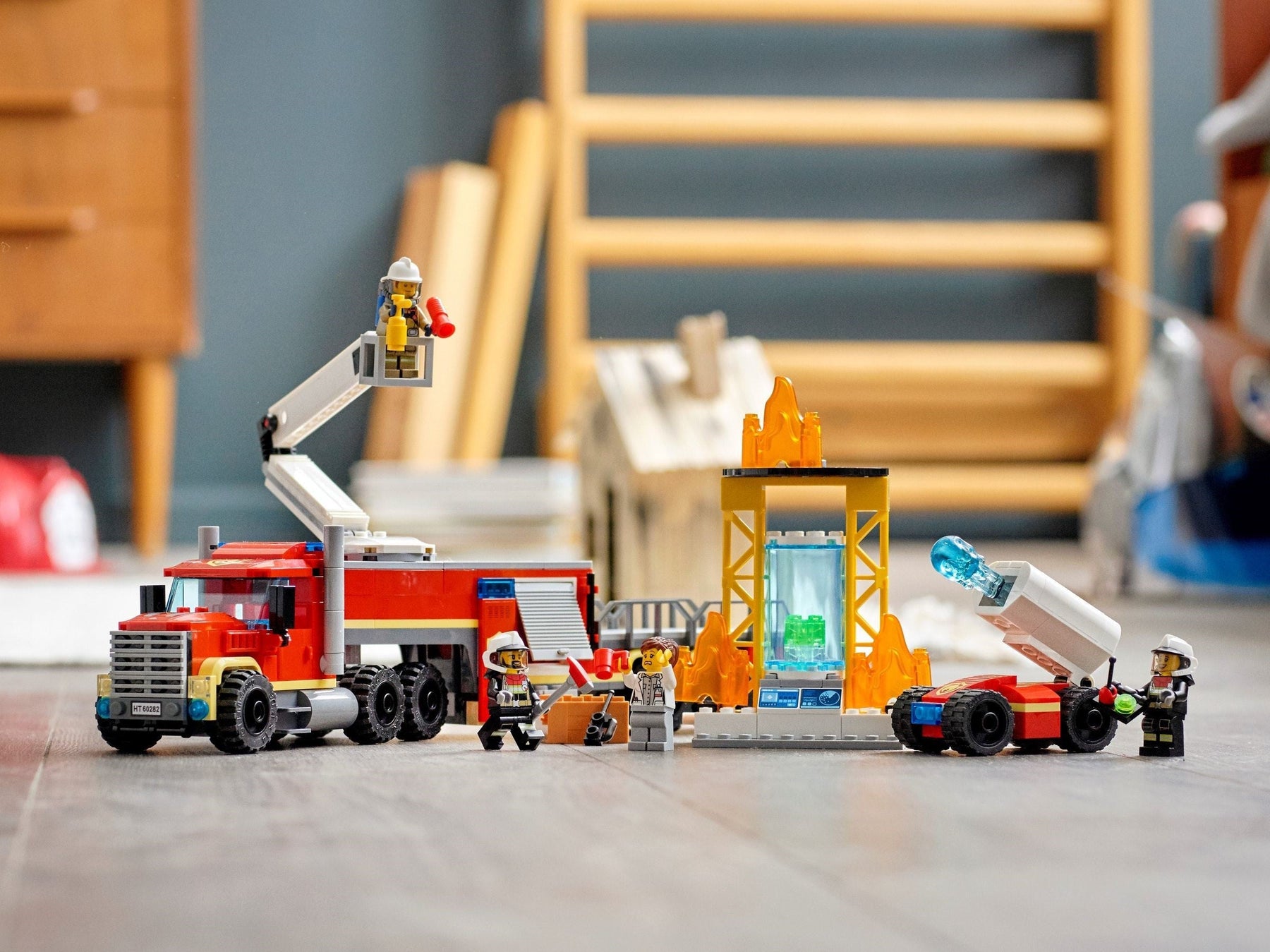 LEGO 60282 Fire Command Unit: City Adventures Fire Truck Toy - SuperSaverAU - view 4