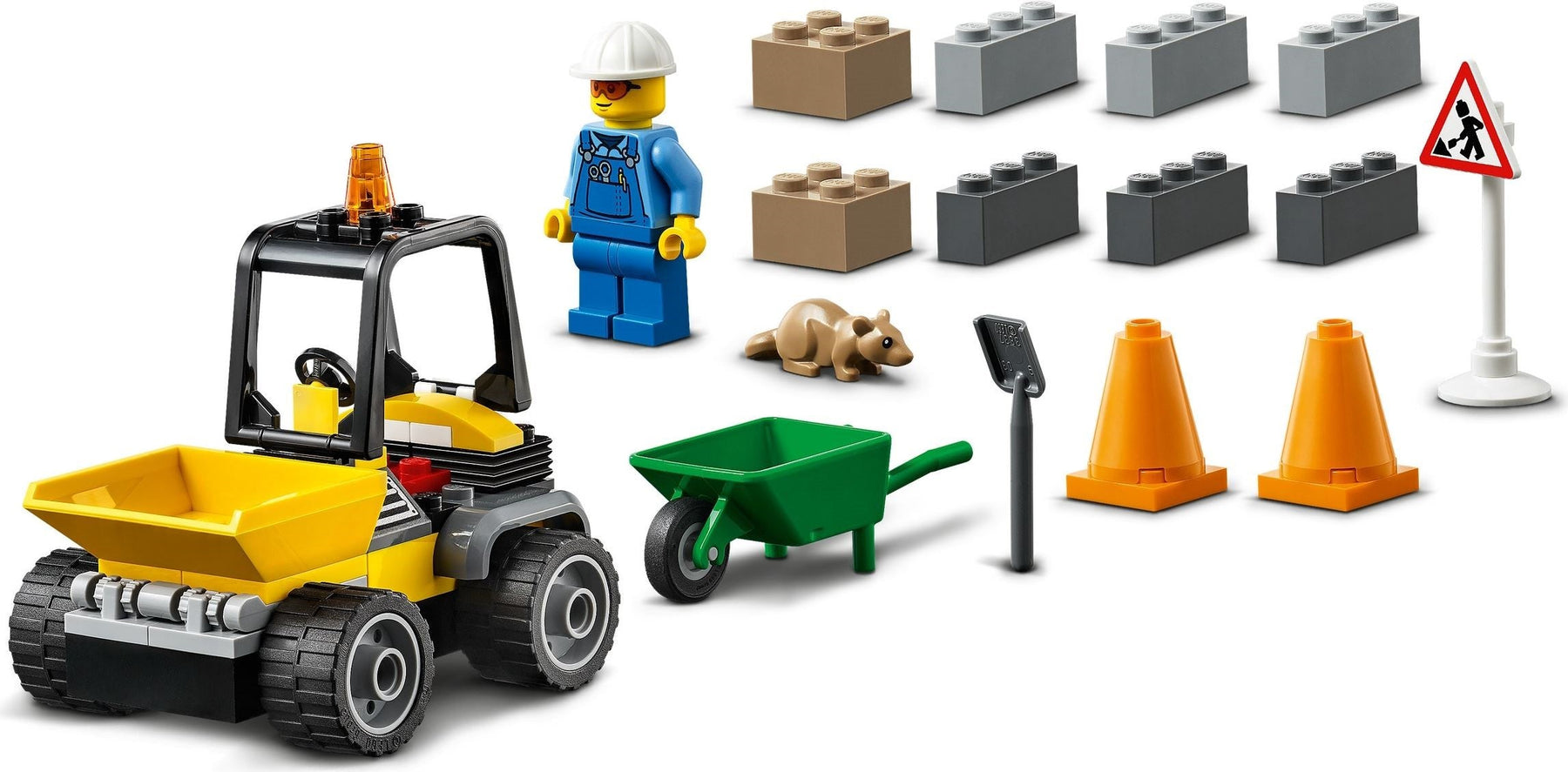 LEGO 60284 Roadwork Truck Toy Building Set with Minifigure - SuperSaverAU - view 3