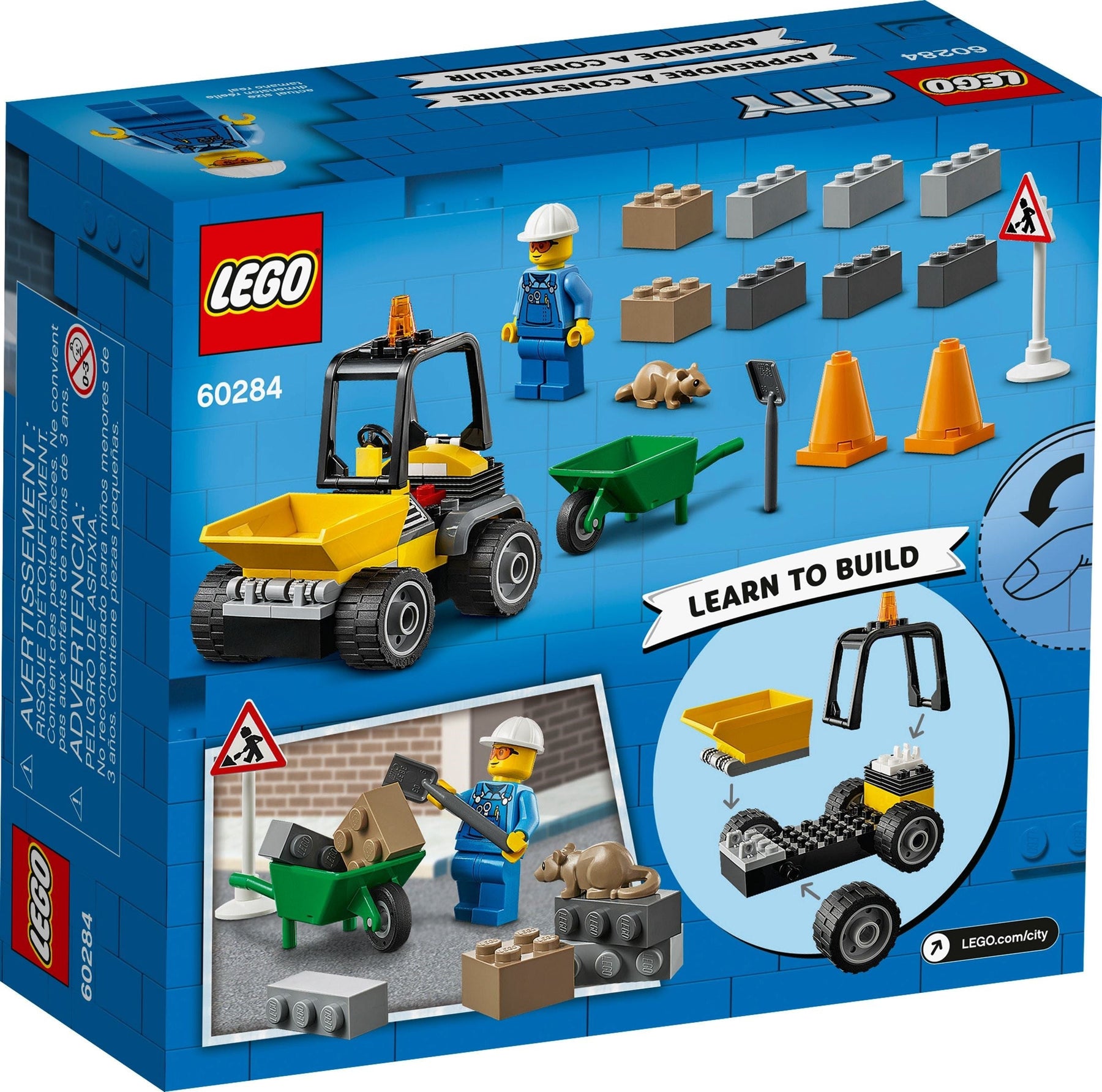 LEGO 60284 Roadwork Truck Toy Building Set with Minifigure - SuperSaverAU - view 6