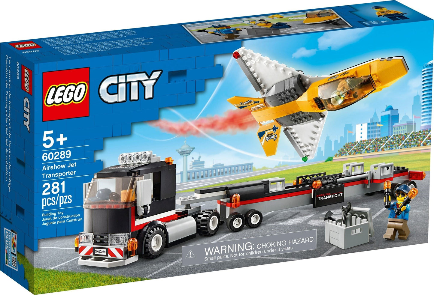 LEGO 60289 Airshow Jet Transporter Toy Plane Playset