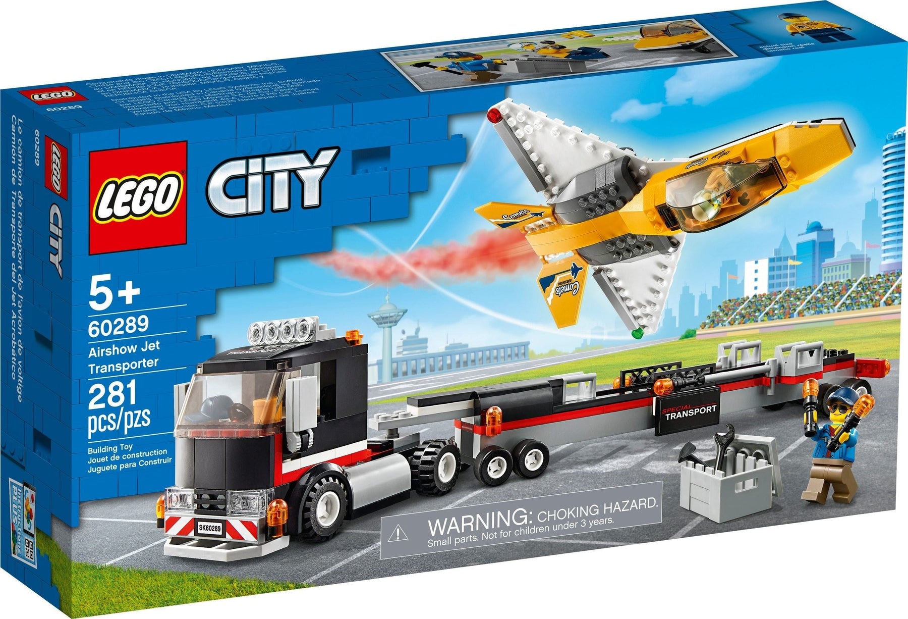 LEGO 60289 Airshow Jet Transporter Toy Plane Playset - SuperSaverAU - view 1