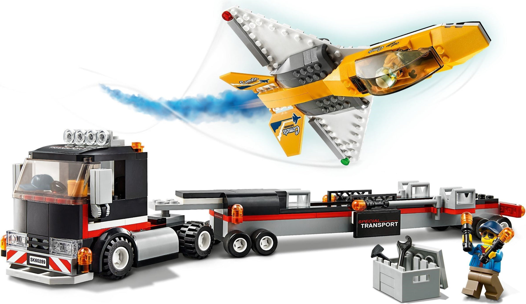 LEGO 60289 Airshow Jet Transporter Toy Plane Playset - SuperSaverAU - view 3