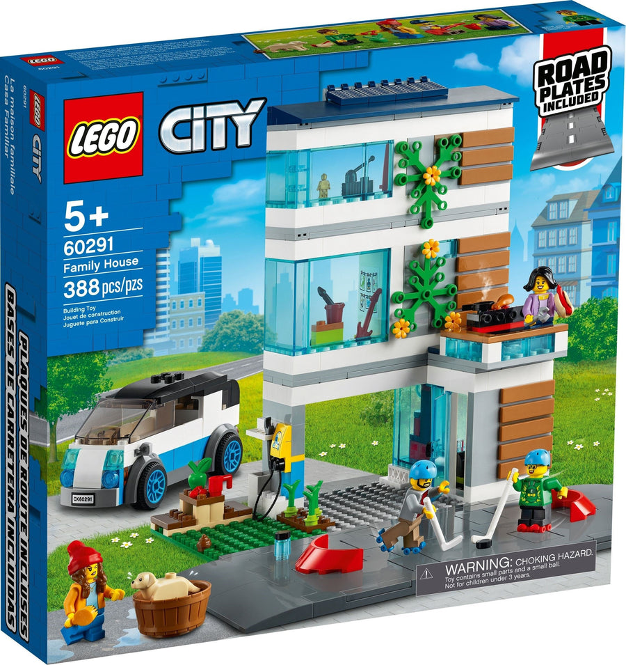 LEGO 60291 Family House: Eco-Friendly Playset with EV - SuperSaverAU - view 1