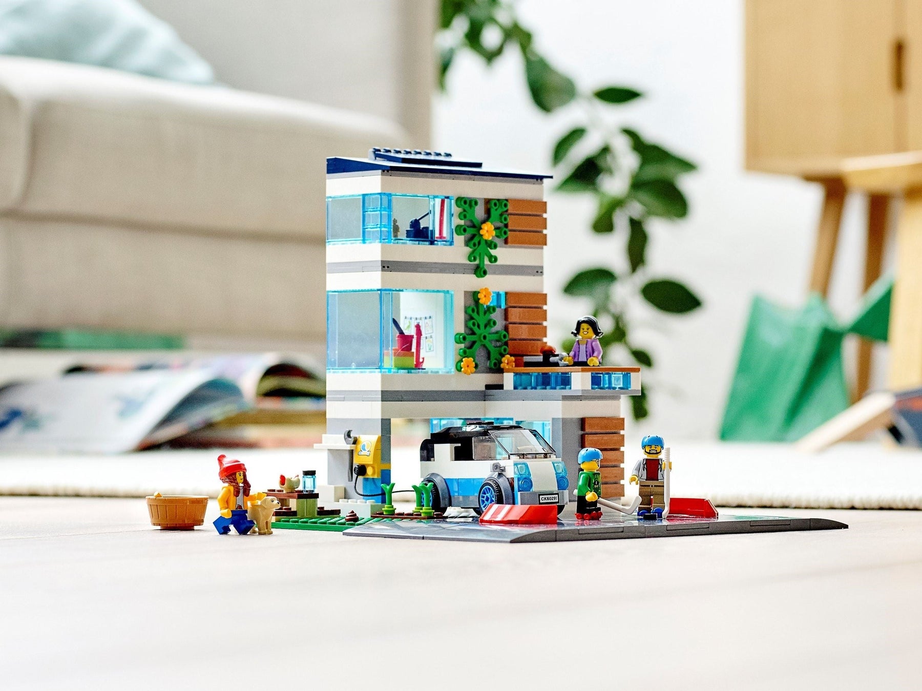LEGO 60291 Family House: Eco-Friendly Playset with EV - SuperSaverAU - view 3
