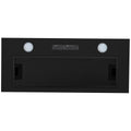 Omega 90cm Undermount Rangehood - Matt Black - Dual 3W LED - Slider Switch Controls - ORU90MB