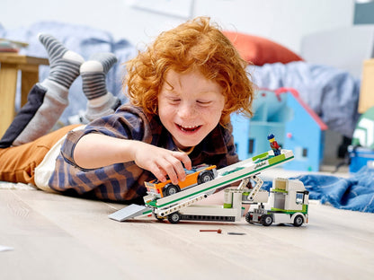 LEGO 60305 Car Transporter: Toy Truck with Muscle Car