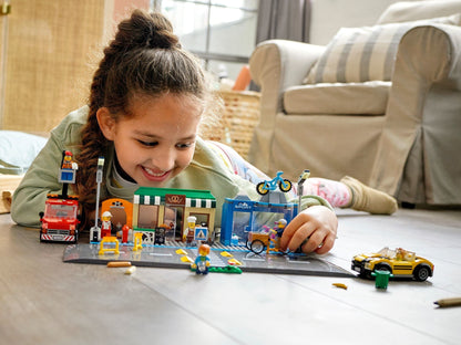 LEGO 60306 City Shopping Street: Bakery, Bike Shop & Fun Park