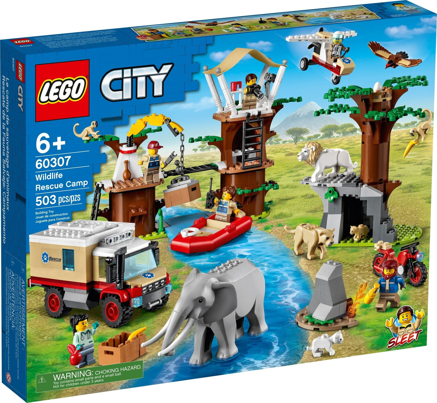 LEGO 60307 Wildlife Rescue Camp - Animals, Vehicles & Minifigures