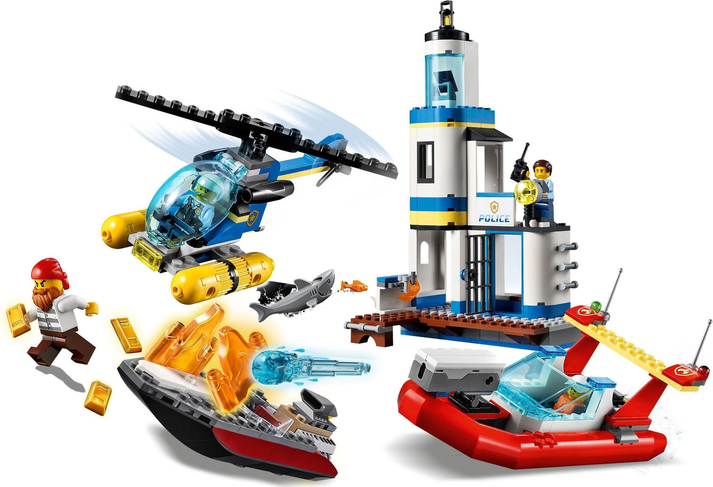 Lego City 60308 Seaside Police and Fire Mission- Auzzi Store
