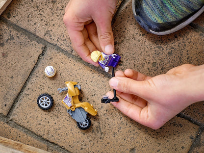 LEGO 60309 Selfie Stunt Bike: Flywheel Motorcycle Toy with Spotlight