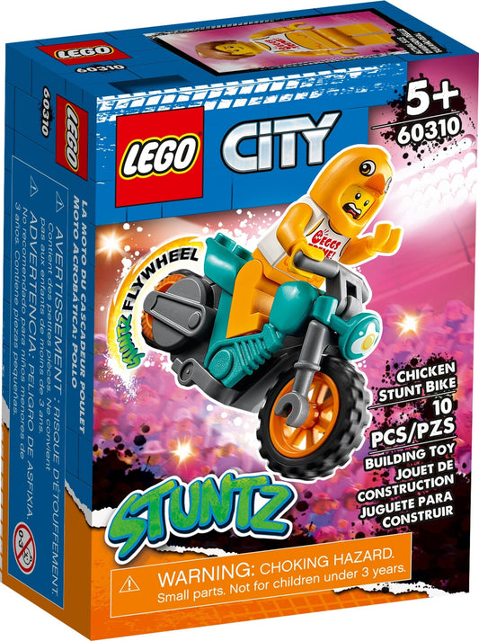 LEGO 60310 Chicken Stunt Bike: Clemmons' Flywheel Motorcycle Toy