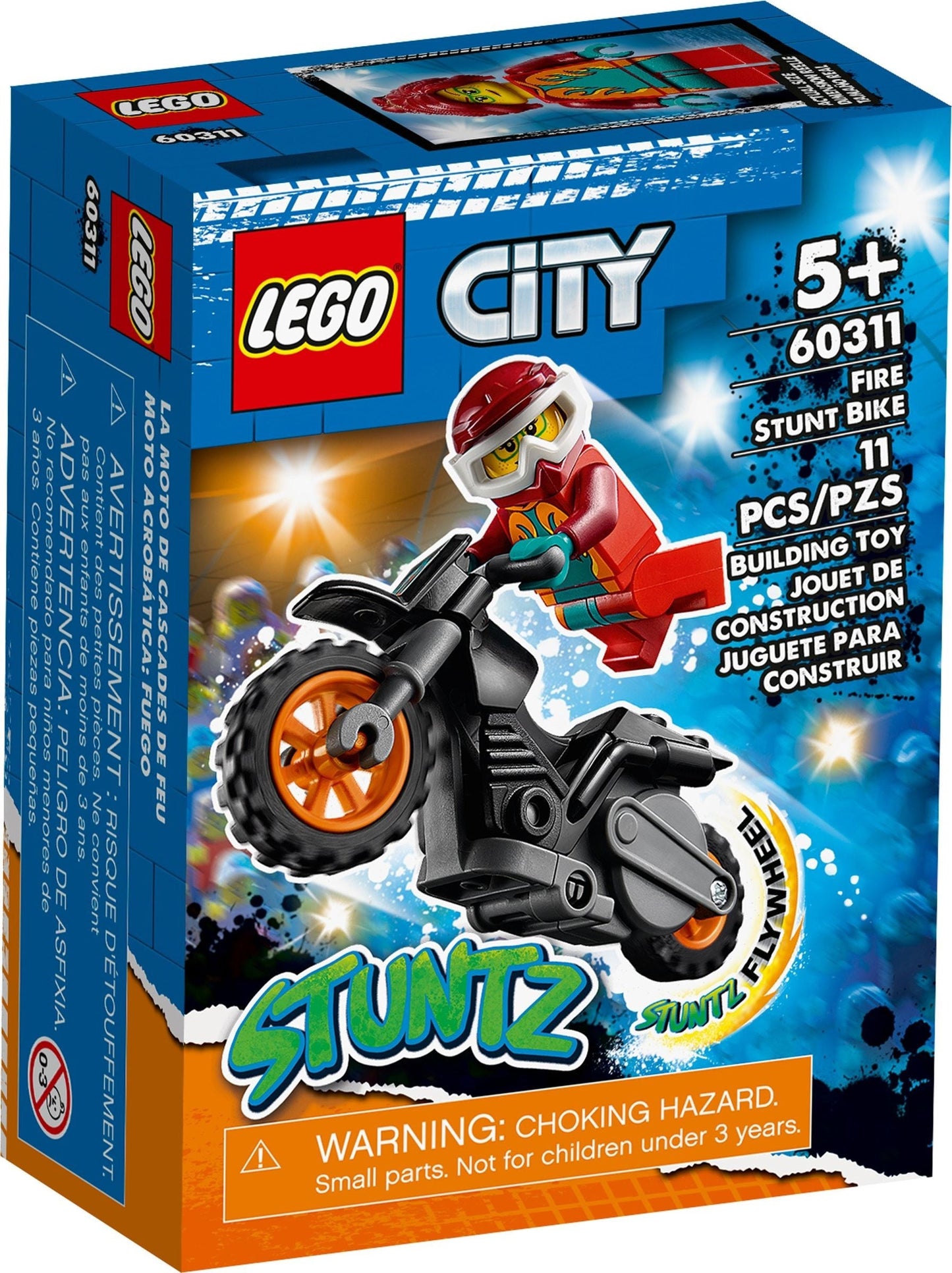 LEGO 60311 Fire Stunt Bike: Freya McCloud & Motorcycle Toy