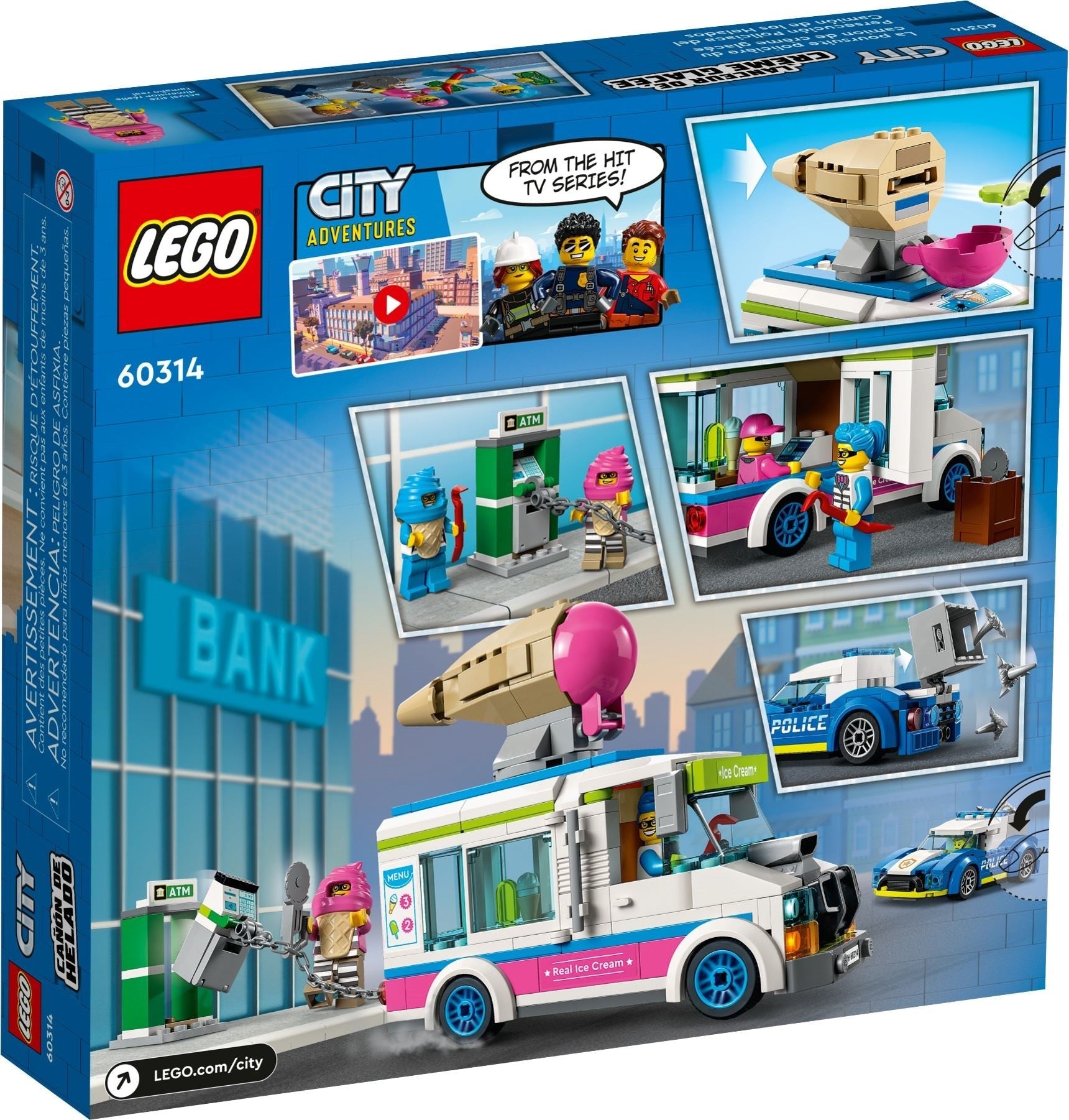 LEGO 60314 City Police Ice Cream Truck Chase - SuperSaverAU - view 2