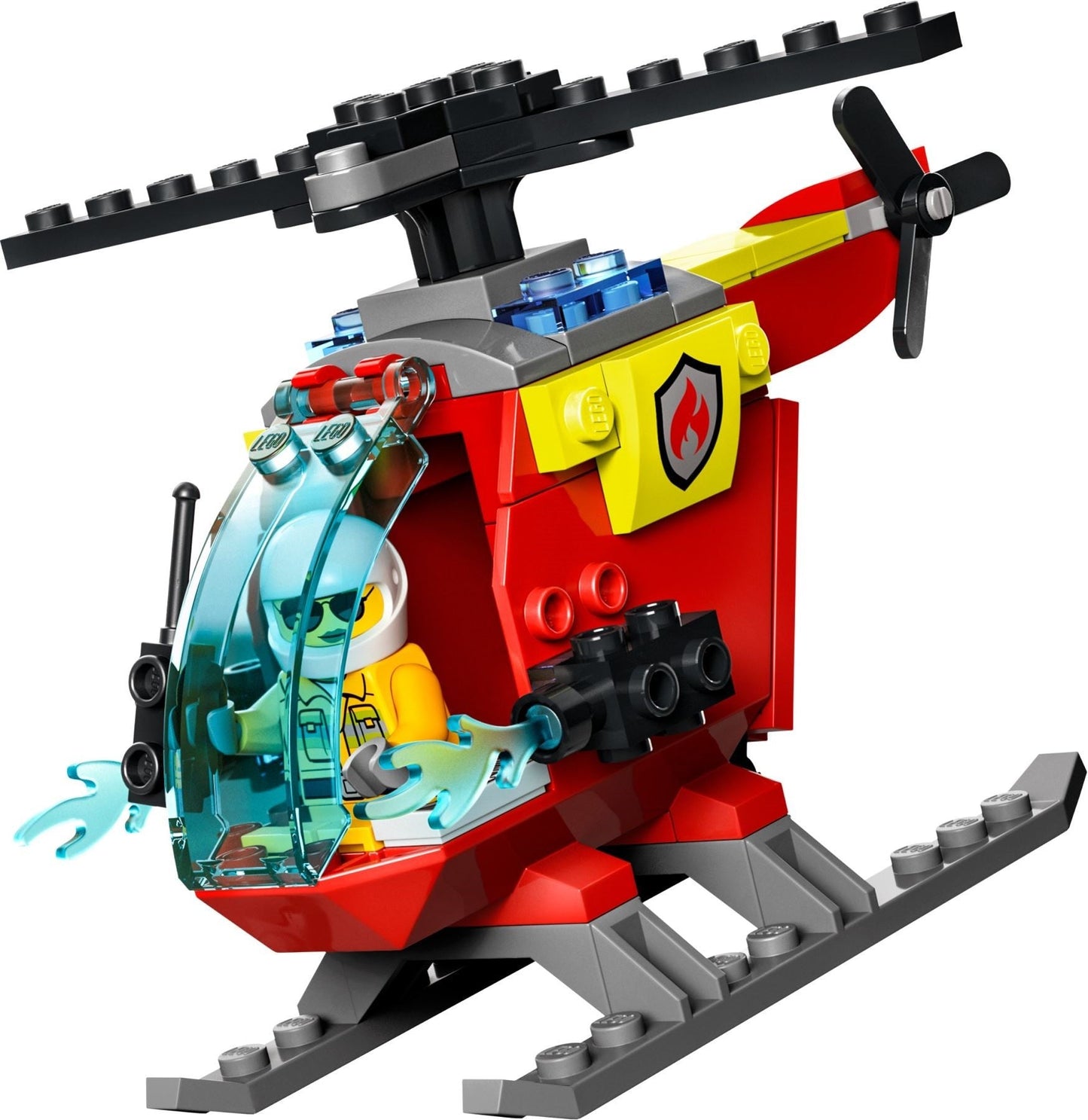 LEGO 60318 Fire Helicopter: Firefighter Rescue Playset (4+)
