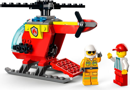 LEGO 60318 Fire Helicopter: Firefighter Rescue Playset (4+)