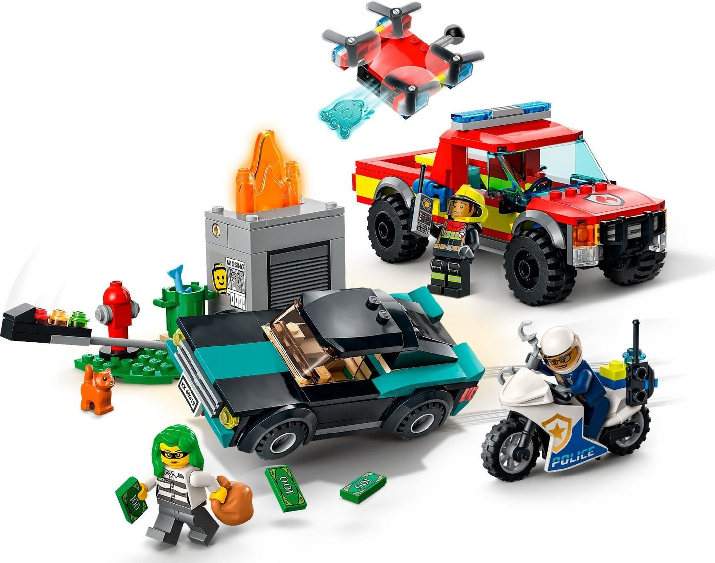 LEGO City Series 60319 Fire Rescue & Police Chase- Auzzi Store